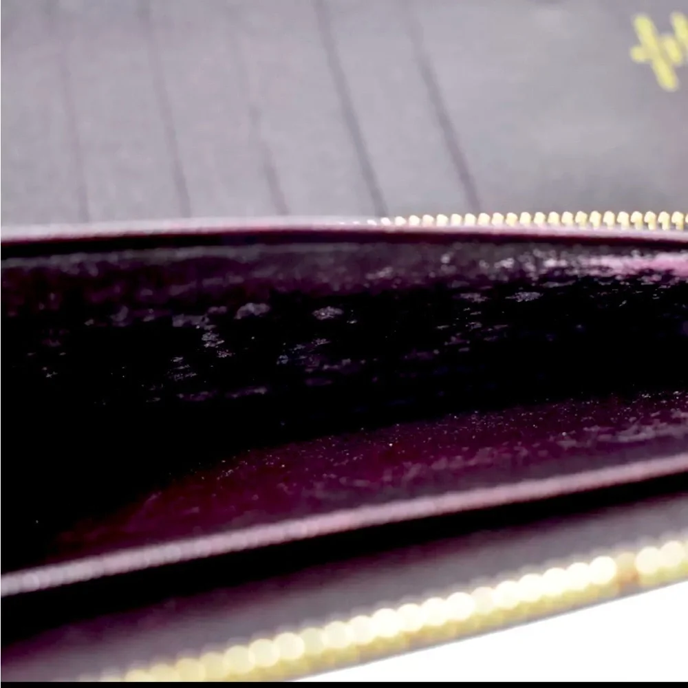 Louis Vuitton Atoll Taiga Large Travel Case Organizer Wallet Burgundy Gold LV